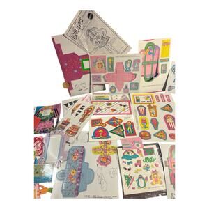 Vintage Barbie Doll Lot Of Punch Out Accessories Skipper Labels Stickers